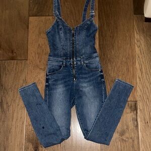 Guess Women's Blue Denim Jumpsuit XS
